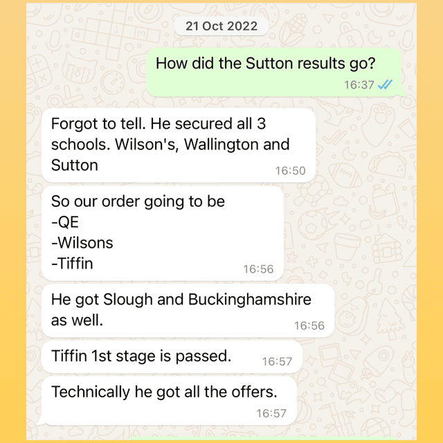 Straight 9 in maths, chemistry, biology